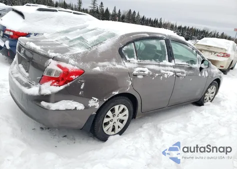 2012 Honda Civic Lx z USA, uszkodzony, nr VIN 2HGFB2E42CH013409